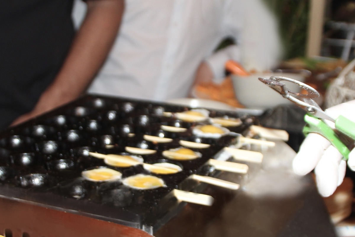 Brochette d'œuf de caille