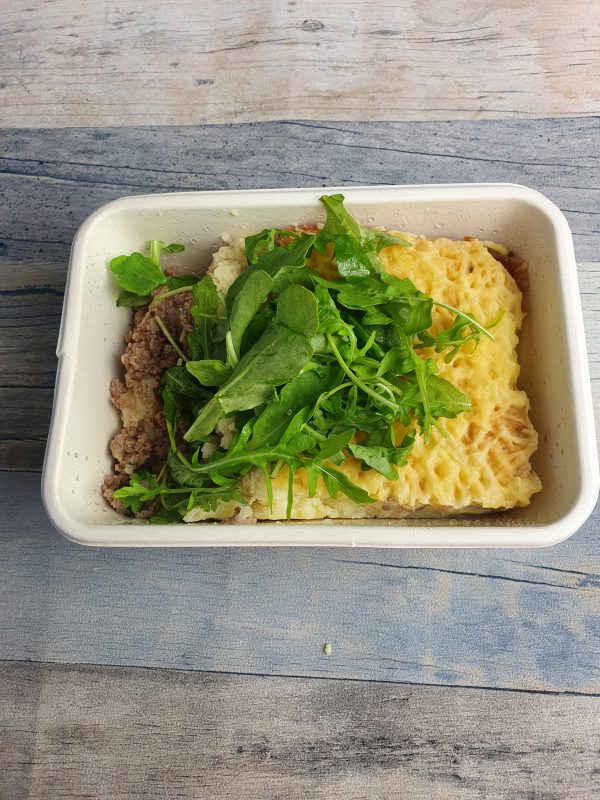 Hachis Parmentier roquette fromage fondu croquines reception